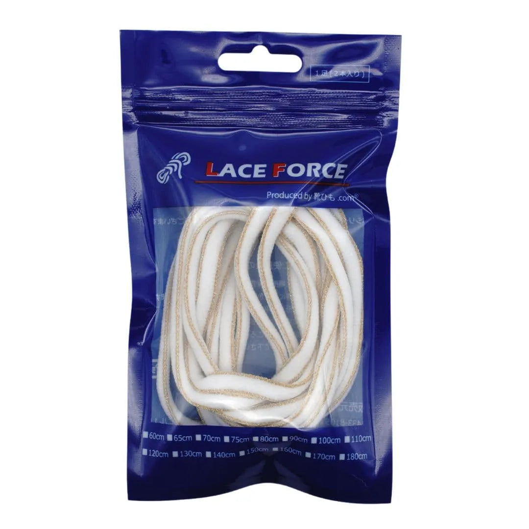 【LACE FORCE】ラメ入りオーバル シューレース